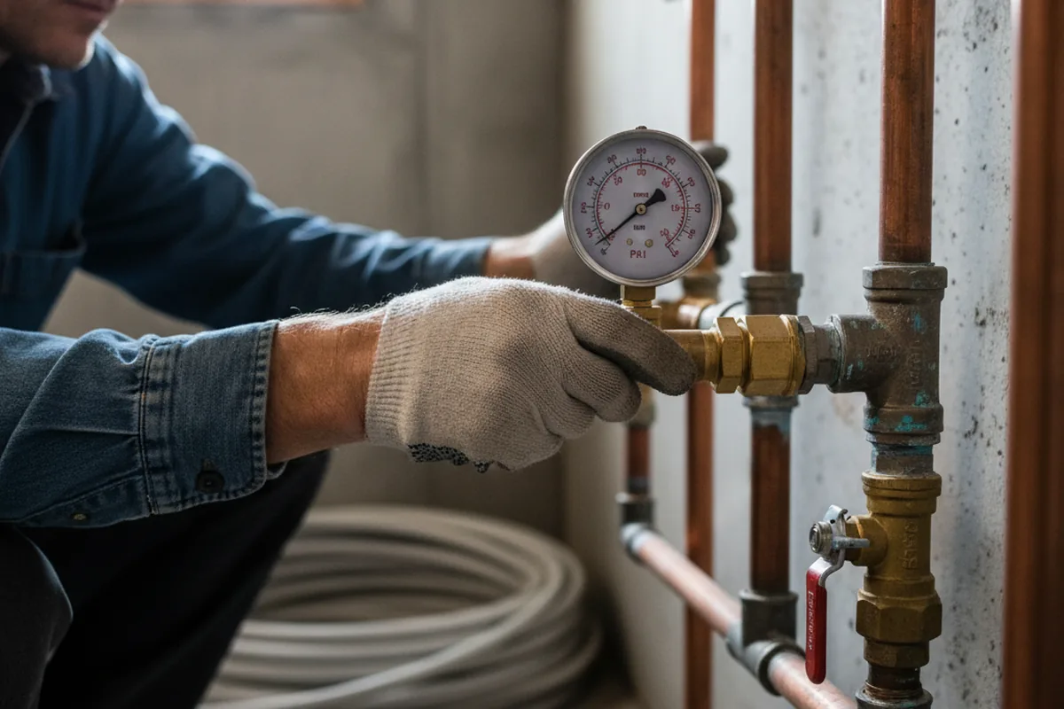 Pressure testing a repaired line during Water Line Repair in Spanish Fork
